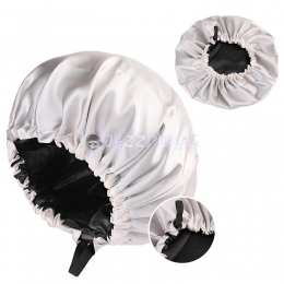 Satin Bonnet Mix Colors White And Black