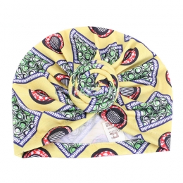 Turbans For Women Yellow Printing