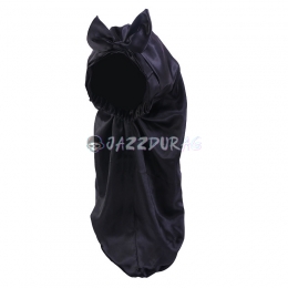 Braid Bonnet Bow Solid Color Black