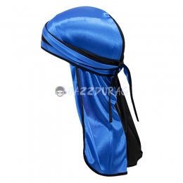 Silk Durag Bleu Finitions Noir