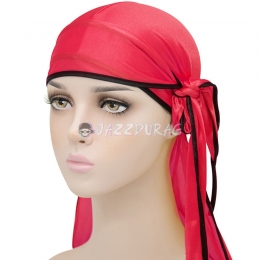 Silk Durag Rouge Bordure Noir