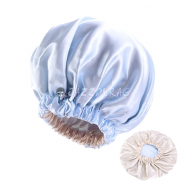 Satin Bonnet Mix Colors Light Blue And White