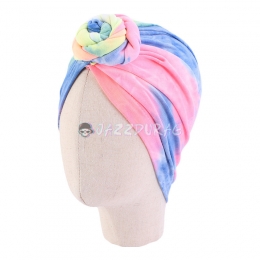 Turban Femme Rose Bleu
