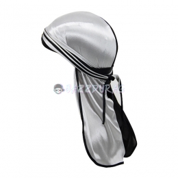 Silk Durag Noir et Argent