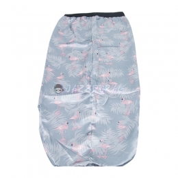 Braid Bonnet Flower Pattern Light Blue Print