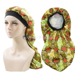 Braid Bonnet Jaune Rouge Impression