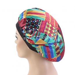 Geometric Silk Bonnet Green
