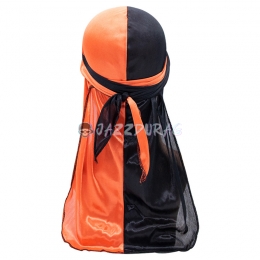 Silk Durag Orange Noir