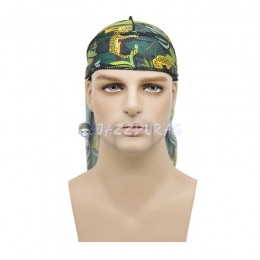 Silk Durag Green Print