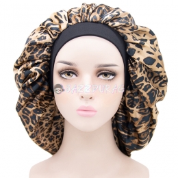 Bonnet en Soie Imprimé Léopard