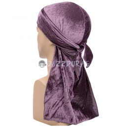 Durag Velours Couleur Unie Imprimé Violet