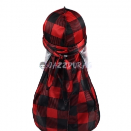 Tartan Silk Durag Red