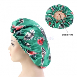Double Sided Satin Bonnet Green