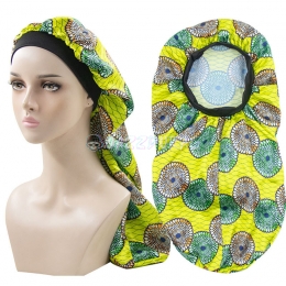 Braid Bonnet Leaves Yellow Printing