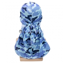 Silk Durag Camo Pattern Blue