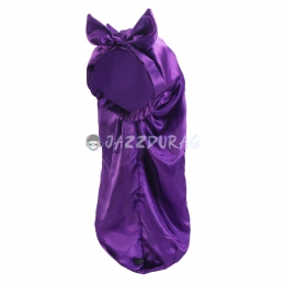 Braid Bonnet Bow Solid Color Purple