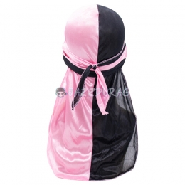 Silk Durag Pink Black Mixed Colors