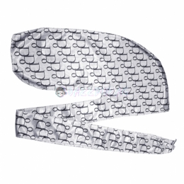 Silk Designer Durag Style 12 White Black