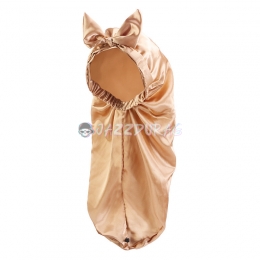 Braid Bonnet Bow Solid Color Rose Gold