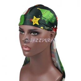 Silk Durag Christmas Black