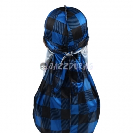 Tartan Silk Durag Royal Blue
