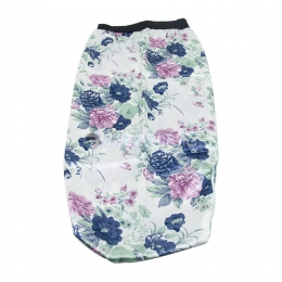 Braid Bonnet Flower Pattern White Print