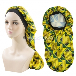 Braid Bonnet Jaune Vert Impression