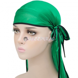 Silk Durag Edge Banding Green
