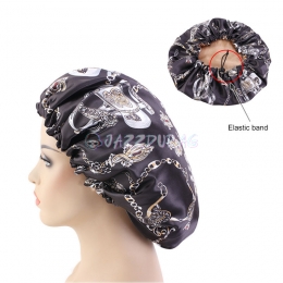 Double Sided Satin Bonnet Black