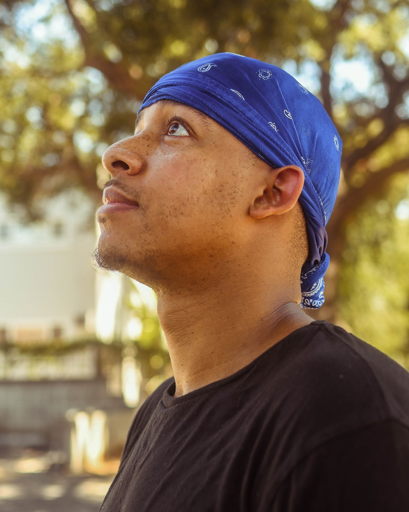 Bandana Print Durag - Blue/White – shop.telfar